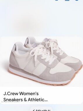 J. CREW Women's Nylon Striped City Sneakers